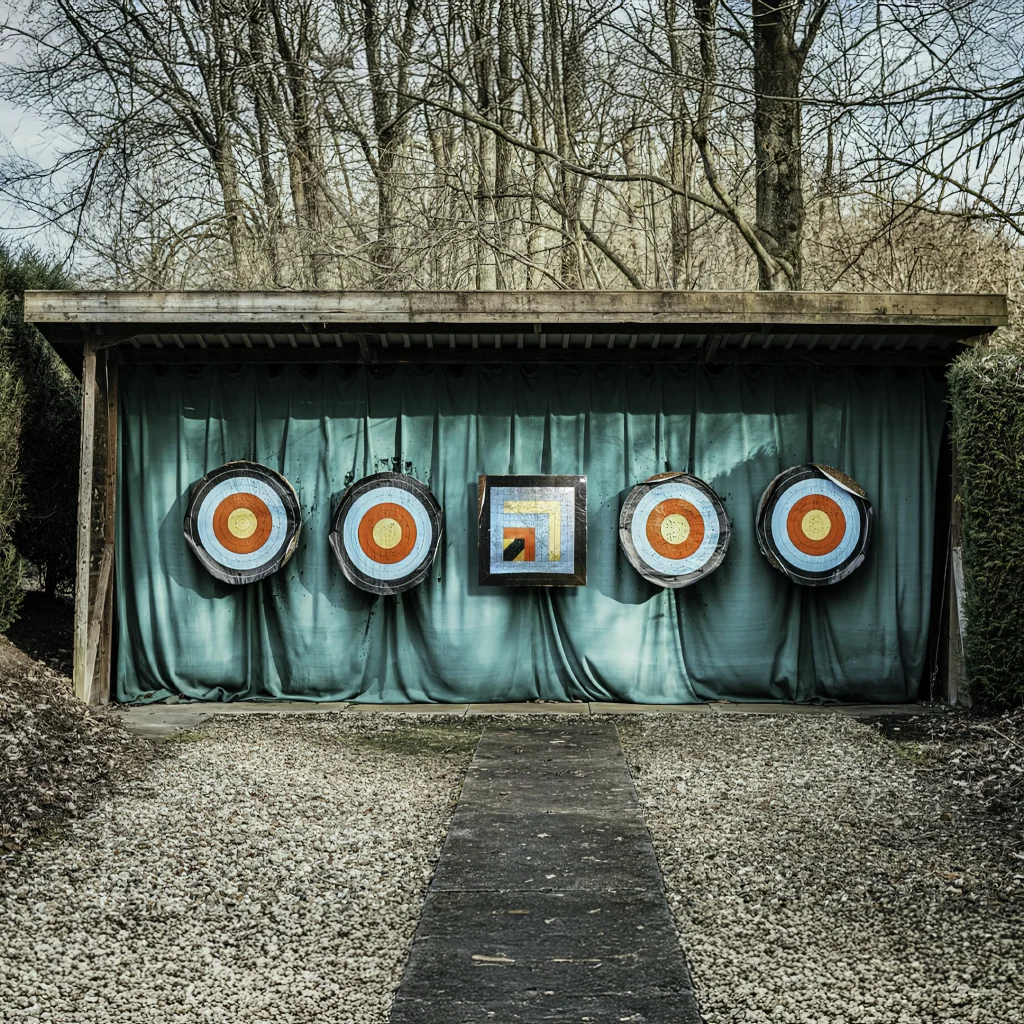 Visual of adaptive SEO strategy using archery targets and Fulcrum logo to represent precision marketing.